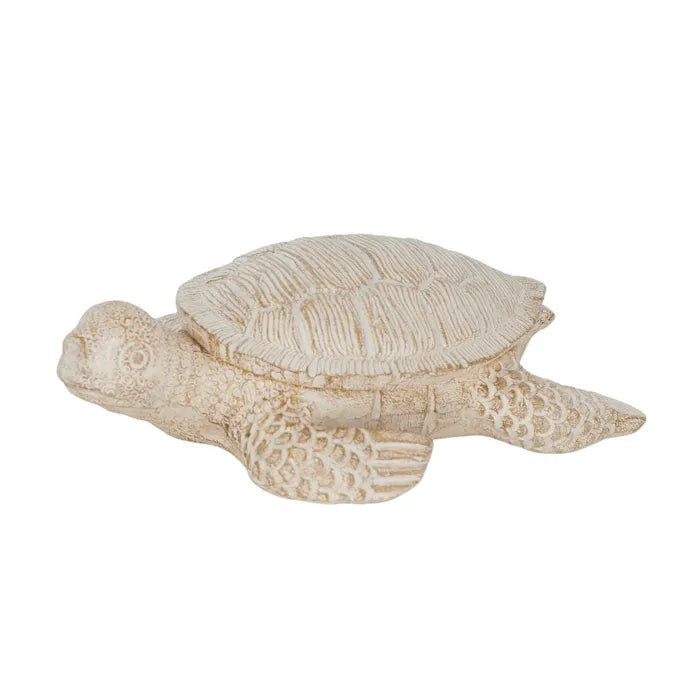 Terry Turtle Resin Sculpt 14x11cm White