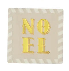 Merry Sparkle Ceramic Coaster 4 NOEL