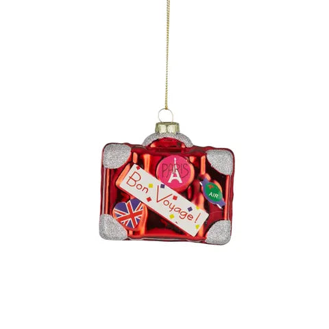 Luggage Bauble Glass