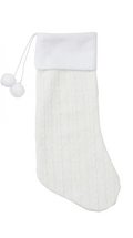 Cable Knit Stocking White