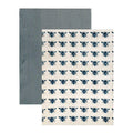 Honeybee Tea Towel 2 Pack Pale Blue