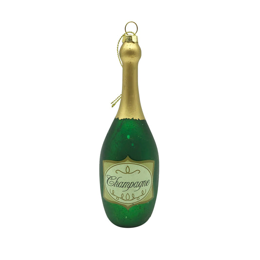 Champagne Bottle Glass Decoration