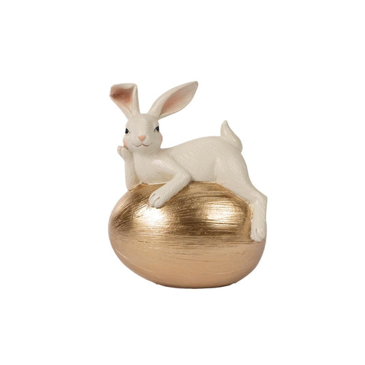 Bunny Laying on Egg 16cm