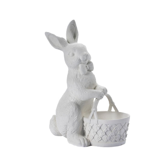 Deluxe White Bunny with Basket