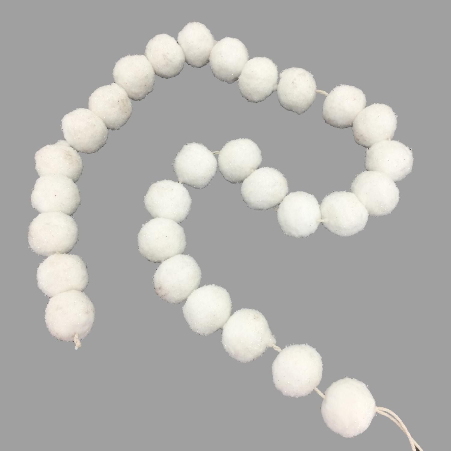 White Ball Garland