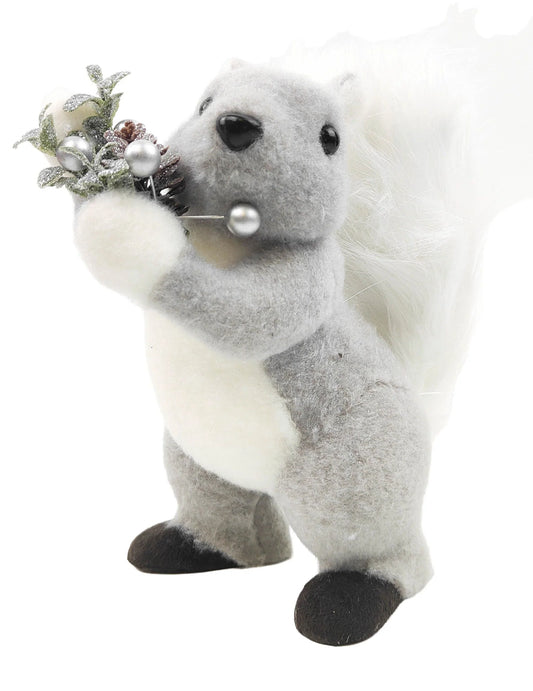 Elegant Squirrel Deco Grey & White