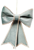 Large Bow Hanging Decoration Sage 21cm