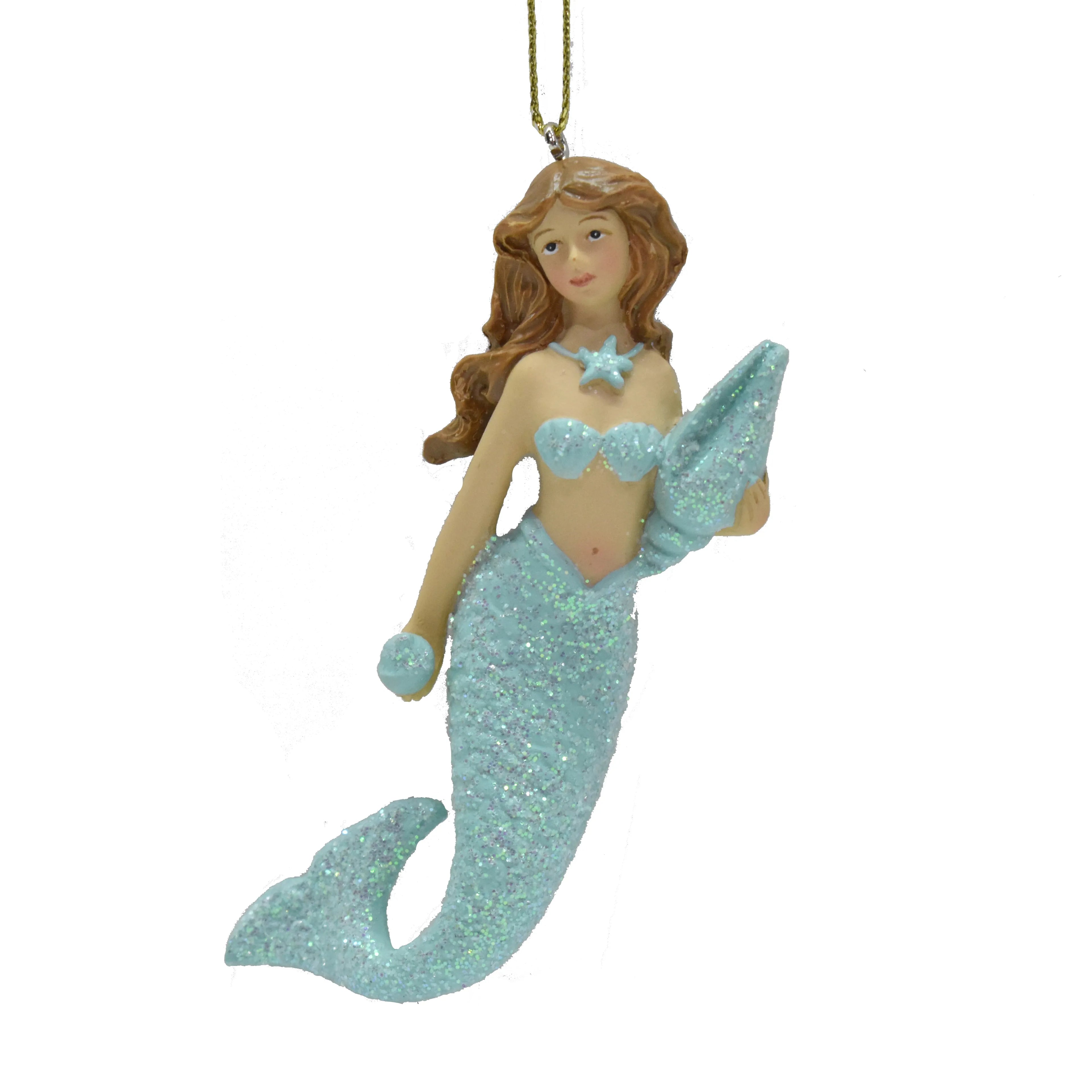 Aqua Mermaid with Shell