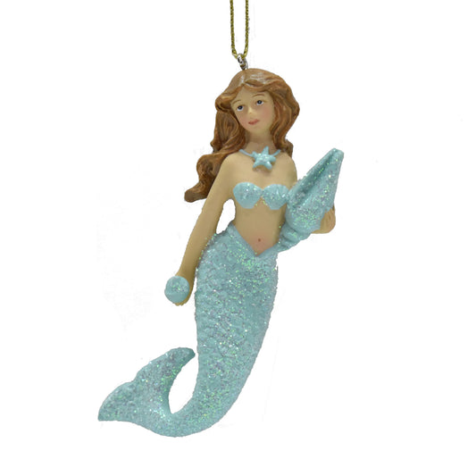 Aqua Mermaid with Shell
