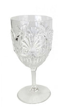 Wine Glass Acrylic Clear Scollop