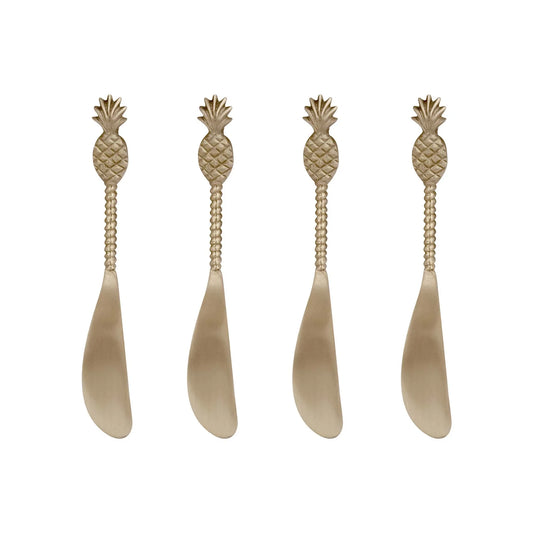 Pineapple Brass Spreader set 4