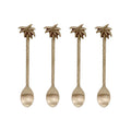 Palm Tree Brass Spoon Set 4