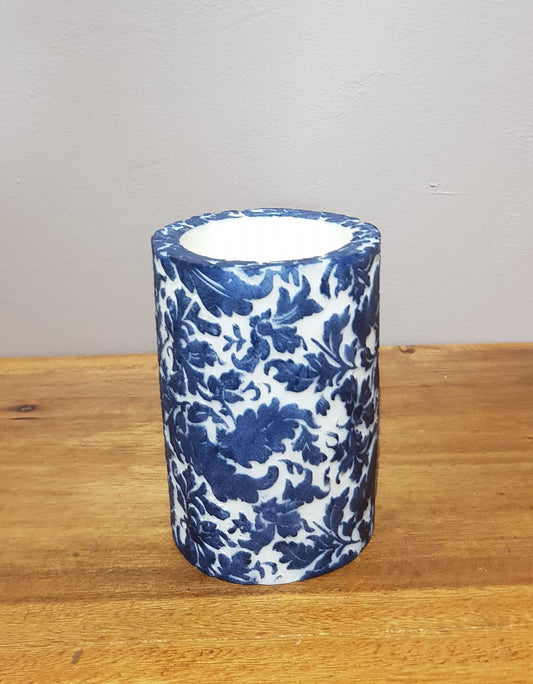 Damask Leaf 6" Wh/TBlu Rosehip Patchouli