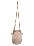 Adina Terracotta Hanging Pot White Wash