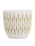 Etched Planter 13cm White/Natural