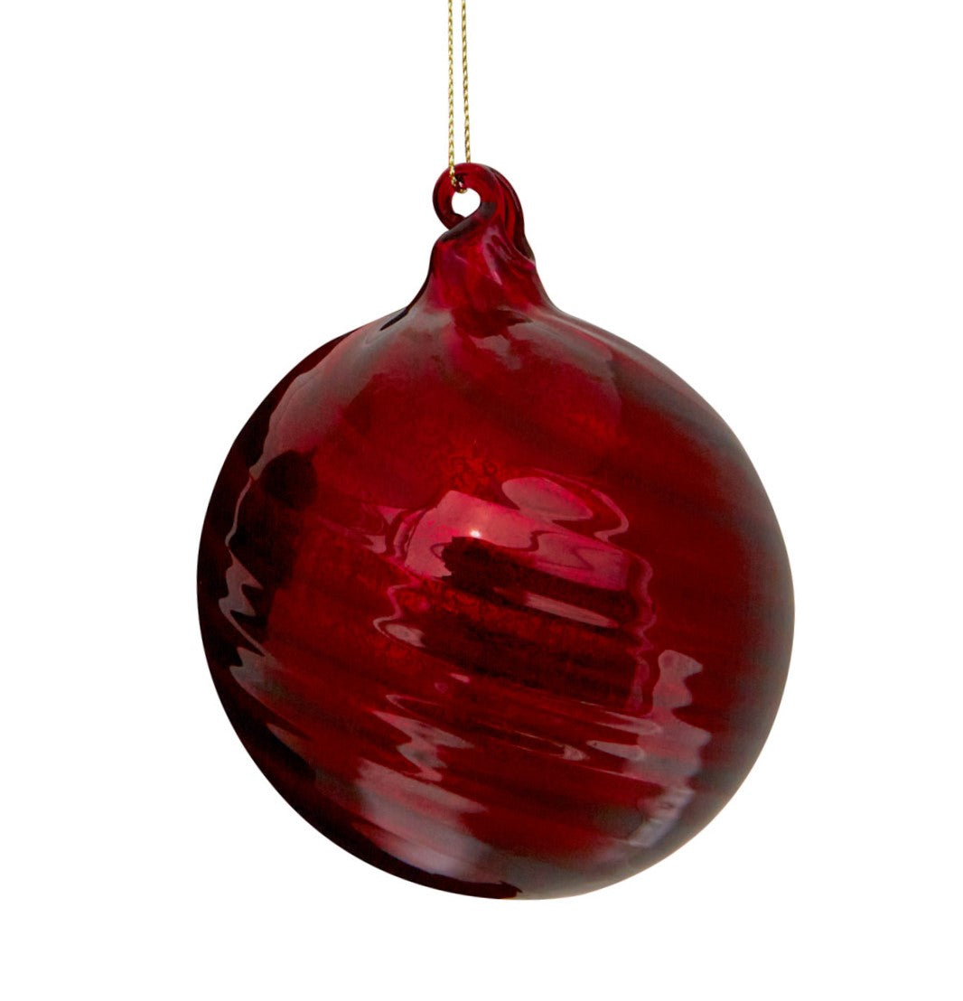 Red Glass Christmas Bauble