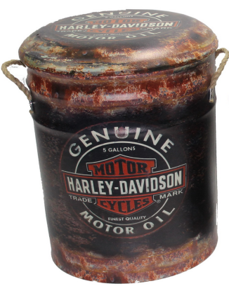 Harley Davidson Storage Stool Large