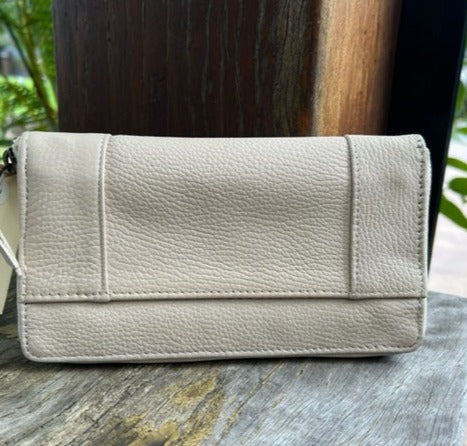 Off White Grain Leather Wallet