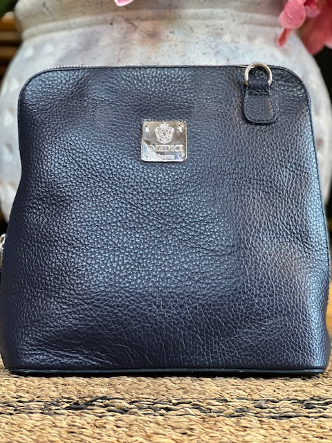 I Medici Leather Handbag Navy