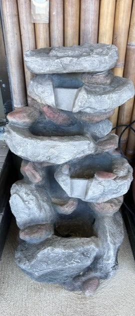 Rock Water Feature with pump and lights