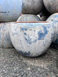 Ancient Blue Cut Ball Pot Med