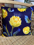 Lotus Bud Navy 45 x 45 cm
