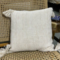 Herringbone Tassel Cushion Natural 45