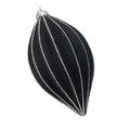Black Lined Long Drop Haning Ornament