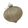 Champagne Striped Drop Ornament