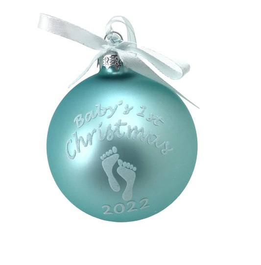 Baby Footprint Blue Ball