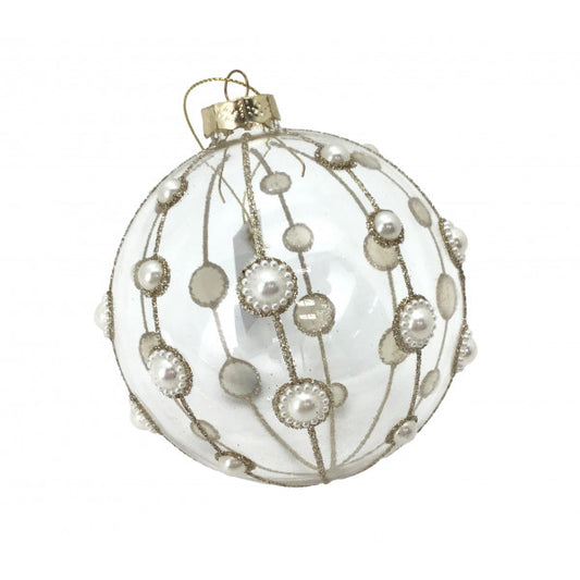 Pearl Clear Ball Hanging Ornament