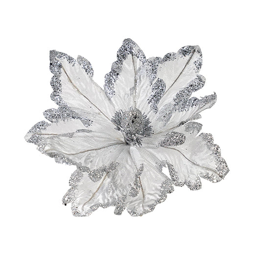 Sheer Glitter Edge Magnolia Clip on