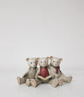 Three Sitting Bears 10cm