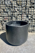Black Terrazzo Low U Pot Lrg
