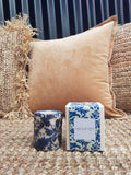 Damask 3" White/Tattoo Blue