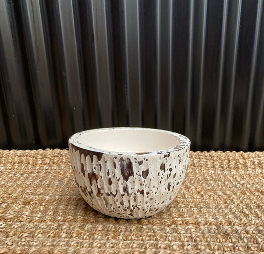Round Carved Bowl