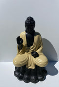 Buddha Lotus Candle 100cm Black/Cream