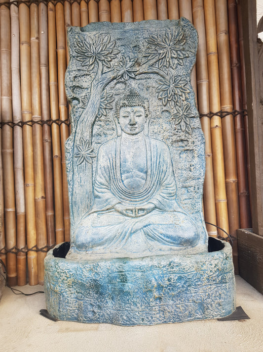 Buddha 160cm Water Feature Green Rustic