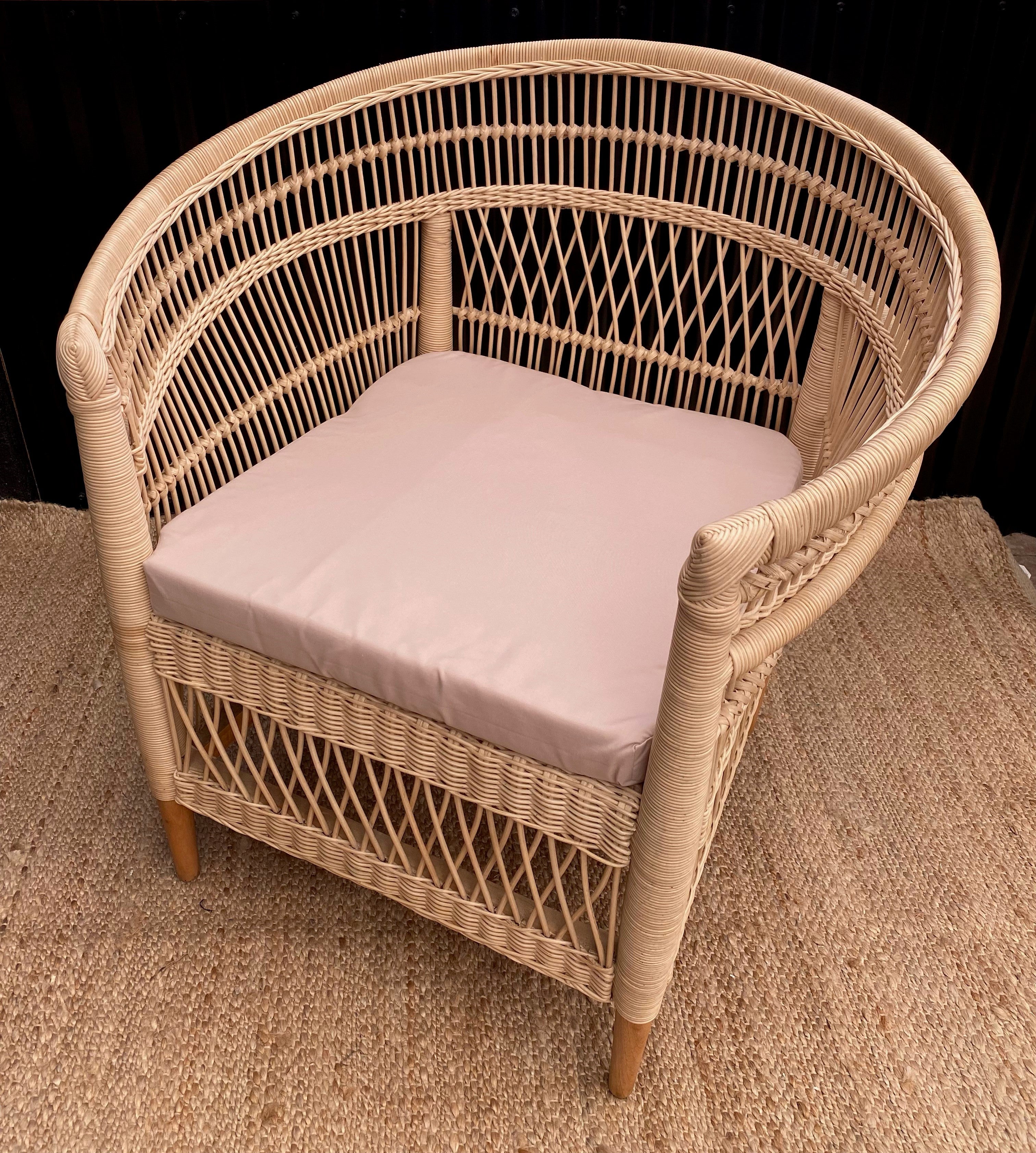 Cane Chair Natural with Cushion