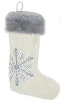 Stocking with Snow Flake Cream