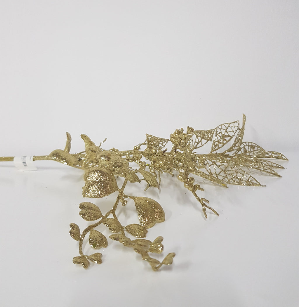 Gold Mixed Leaf Spray