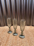 Zahara Flute Glass - Grey