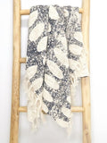 Larnie  Cotton Slum Throw Blue