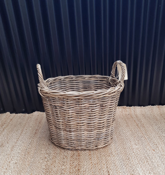 Basket Oval with Handle Sm