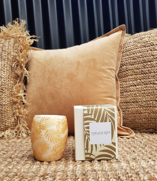 Palm Leaf Gold 4"Hurricane