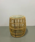 Rattan Coffee Table with Glass