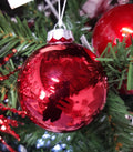 Red Glass Baubles  8cm