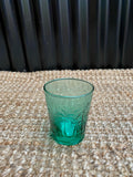 Tumbler Glass Palm Aqua