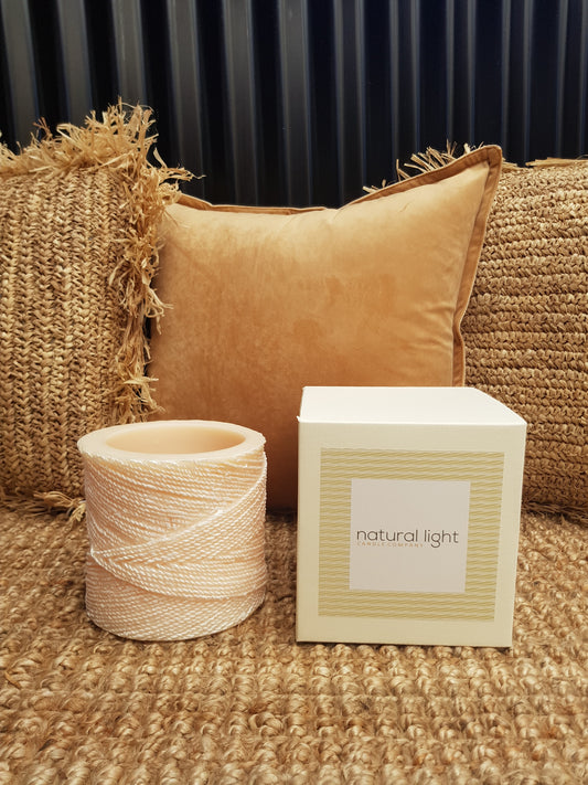 Twine Hollow Lantern - Whitewash Ivory